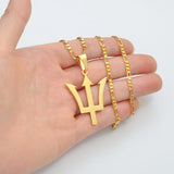 Anniyo Flag Symbol of Barbados Pendant Necklaces for Men Women Barbados Island Jewelry @259821