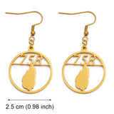 Anniyo Saint Lucia Map 758 Area Code Earrings for Girls Women Fashion st lucia Maps Jewelry #028721