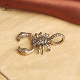 Solid Pure Copper Handmade Scorpion Figure Ornament Office Desk Tea Pet Decoration Jewelry Antique Brass Animal Miniatures Decor