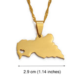 Anniyo The Central African Republic Map Pendant Necklaces Central Africa Centrafricaine Jewelry #008821