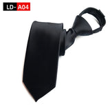 Ties For Men Black Tie Zipper Pre-tied Bow Tie Women's Green Navy Blue Red Neckties Classic 8cm Neck For Men Shirt Cravat Zipper