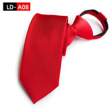 Ties For Men Black Tie Zipper Pre-tied Bow Tie Women's Green Navy Blue Red Neckties Classic 8cm Neck For Men Shirt Cravat Zipper