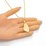 Anniyo ST. Vincent Map With City Name Pendant Thin Chain Necklaces Gold Color Saint Vincent Maps Jewelry #121321