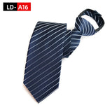 Ties For Men Black Tie Zipper Pre-tied Bow Tie Women's Green Navy Blue Red Neckties Classic 8cm Neck For Men Shirt Cravat Zipper