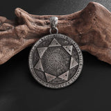 Retro Fashion Seven Angels Magic Circle Solomon's Seal Necklace Pendant Men's Lucky Amulet Jewelry