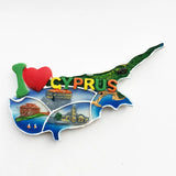 Europe Cyprus 3D Flavour Fridge Magnet Tourist Souvenirs Refrigerator Magnetic Stickers Travel collection Gift