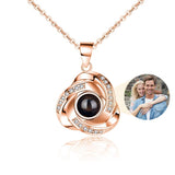 Custom Photo Necklace Projection Necklace with Picture I Love You 100 Languages Personalized Necklace Jewelry Gifts for Women