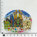 Europe Spain Barcelona 3D Refrigerator Magnet Tourist Souvenirs Stickers,Home & Kitchen Decoration Fridge Magnet Message Sticker