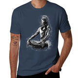 Majestic lord Shiva in Eternal meditation - Black and white T-Shirt custom shirt tops anime summer tops luxury clothes men