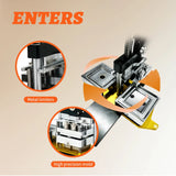 63.5x63.5mm Square Refrigerator Badge Press Machine with 1000 PCS Cardboard Magnet Parts for Fridge