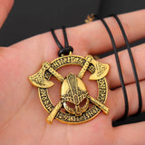 Trendy Retro Crow Prairie Wolf Double Sided Viking Tomahawk Pendant Necklace Charm Men's Necklace Metal Accessorie Party Jewelry