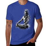 Majestic lord Shiva in Eternal meditation - Black and white T-Shirt custom shirt tops anime summer tops luxury clothes men