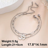 Dawapara Aum Om Ohm Sanskrit Symbol Anklets Bracelet Hindu Yoga Ankle Chain Bracelets Stainless Steel Spiritual Jewelry