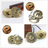 6.5cm Tibetan Bell Meditation Handcrafted Cymbal Bell Copper Crisp Sound Symbols Buddhist Temple with Bag