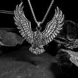 Men's Punk Flying Eagle Animal Pendant Necklace Biker Riding Rock Party Jewelry Accessories