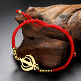Dawapara Sikh Religious Symbol Khanda Bracelet Sikhism Sword Protection Amulet Stainless Steel Beads Bracelet Couple Gift
