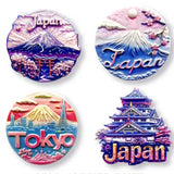 Asia Japan Resin 3D Fridge Magnets Tourism Souvenir Refrigerator Sticker Handicraft Gift Decoration