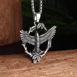 Ancient Egyptian Goddess Spread Wings Pendant Necklace Women Fashion Hip Hop Punk Amulet Jewelry Gift