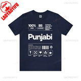 Punjabi Ingredients-Punjabi Shirt Desi Tee Funny Indian Gift Unisex Cotton T-Shirt Gift for Punjabi Desi Apparel Punjabi Pride