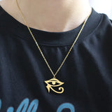 Hot Sale Stainless Steel Eye Of Horus Pendant Necklace For Retro Ancient Egypt Series Necklace For Women Girl Birthday Gift