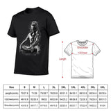 Majestic lord Shiva in Eternal meditation - Black and white T-Shirt custom shirt tops anime summer tops luxury clothes men