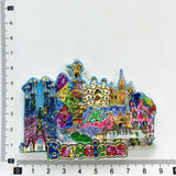 Europe Spain Barcelona 3D Refrigerator Magnet Tourist Souvenirs Stickers,Home & Kitchen Decoration Fridge Magnet Message Sticker