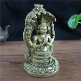 Bronze Color Vishnu Statue Hindu Ganesha Shiva Buddha Figurine Sculpture Room Office Home Decoration India God Feng Shui Crafts