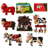 Swiss Dairy Cows Hand-painted 3D Fridge Magnets Switzerland Souvenirs Refrigerator Magnetic Stickers Gift