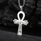 Ancient Egyptian Goddess Spread Wings Pendant Necklace Women Fashion Hip Hop Punk Amulet Jewelry Gift