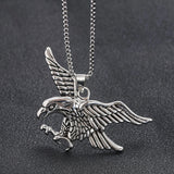 1pc Zinc Alloy Eagle Necklace Punk Style Metal Animal Necklace Fashion Men Women Jewelry Amulet Statement Jewelry Party Gift