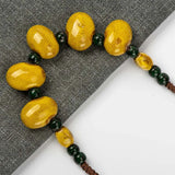 Cobblestone Shape Ceramic bohemia bead necklace Pendant vintage necklaces Classic style Jewelry #GY517
