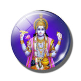 Lakshmi Gold 30 MM Fridge Magnet Shiva Amulet India Goddess of Wealth Glass Dome Magnetic Refrigerator Stickers Home Decoration