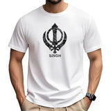 Khanda Singh - Gift For Punjabi Men Boys Kids Singh Sikh Symbole T-Shirt tops plain black t shirts men