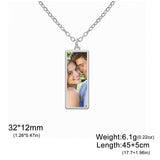 Sipuris Custom Photo Picture Necklace Stainless Steel Personalized Medallion Memory Pendant Necklace Jewelry Weddings Gifts