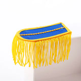 1 Pair Drum Horn Band Tassel Fringe Chain Shoulder Badge Applique Epaulet Clothing Uniform Party Performance Costume Accessories