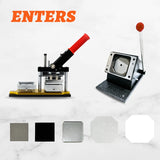 63.5x63.5mm Square Refrigerator Badge Press Machine with 1000 PCS Cardboard Magnet Parts for Fridge