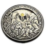 Movable Mechanical Coin "Open the Mountain” Bitcoin Coin Roman Booteen Art Hobo Nickel Magic Coin Collectible Art