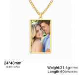 Sipuris Custom Photo Picture Necklace Stainless Steel Personalized Medallion Memory Pendant Necklace Jewelry Weddings Gifts