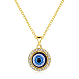 KALETINE Fashion Turkish Evil Eye Necklace Pendant 925 Sterling Silver Choker For Women Accessories Luck Friendship Jewelry Gift
