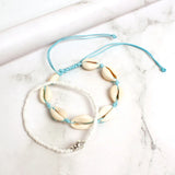 2pcs/set Summer Ocean Beach Anklet Bohemian Retro Turtle Beaded Handmade Anklet & Bracelet 2025 New Trendy Leg Foot Jewelry Gift