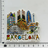 Europe Spain Barcelona 3D Refrigerator Magnet Tourist Souvenirs Stickers,Home & Kitchen Decoration Fridge Magnet Message Sticker