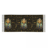 Custom Printed Ancient Gold Pharaoh Egypt King Tut Scarf Men Women Winter Fall Warm Scarves Egyptian Hieroglyphic Shawl Wrap