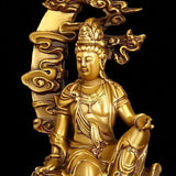 Copper Guanyin Bodhisattva Ornaments  Home Office Consecrated Buddha Statue Home Living Decor