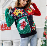 2025 Winter Christmas Women's Sweater Warm Soft Knitwear Female Long Sleeve O Neck Jumper Casual Pullover Top Xmas Look Clothing