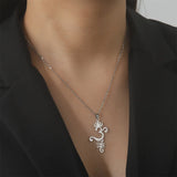 EUEAVAN Lotus Flower Yoga Pendant Necklace Stainless Steel Om Unalome Symbol Necklaces for Women Men Buddhist Amulet Jewelry