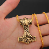 Trendy Retro Crow Prairie Wolf Double Sided Viking Tomahawk Pendant Necklace Charm Men's Necklace Metal Accessorie Party Jewelry