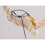 Yhpup 2024 Summer Stainless Steel Metal Conch Shell Leather Pendant Necklace for Women Statement Daily Gold Color Charm Jewelry