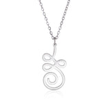 EUEAVAN Lotus Flower Yoga Pendant Necklace Stainless Steel Om Unalome Symbol Necklaces for Women Men Buddhist Amulet Jewelry