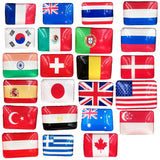 Creative Crystal Glass Nation Flag Fridge Magnet World Country Nation Flag Refrigerator Magnets Magnetic Stickers Resin Crafts