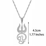 Anniyo Tamil om Sign Pendant Necklaces for Women Girls TAMIL OM Symbol Jewelry Indian Religion #051621